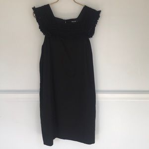 Madewell black dress with tassel detail